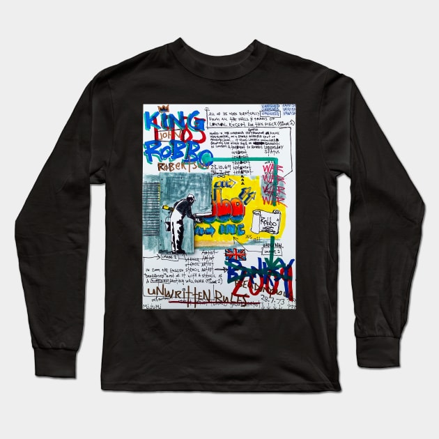 KING ROBO vs BANKSY Long Sleeve T-Shirt by Basquiat